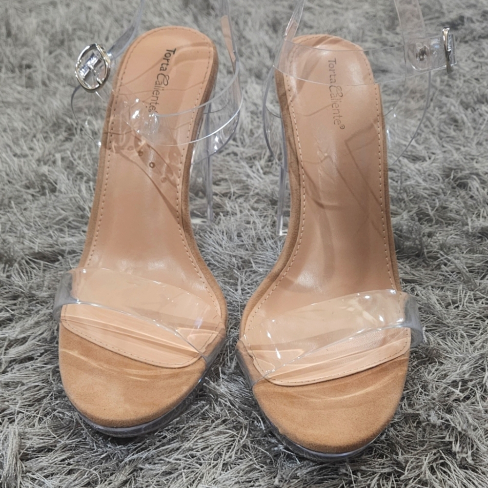 Women platform clear heels